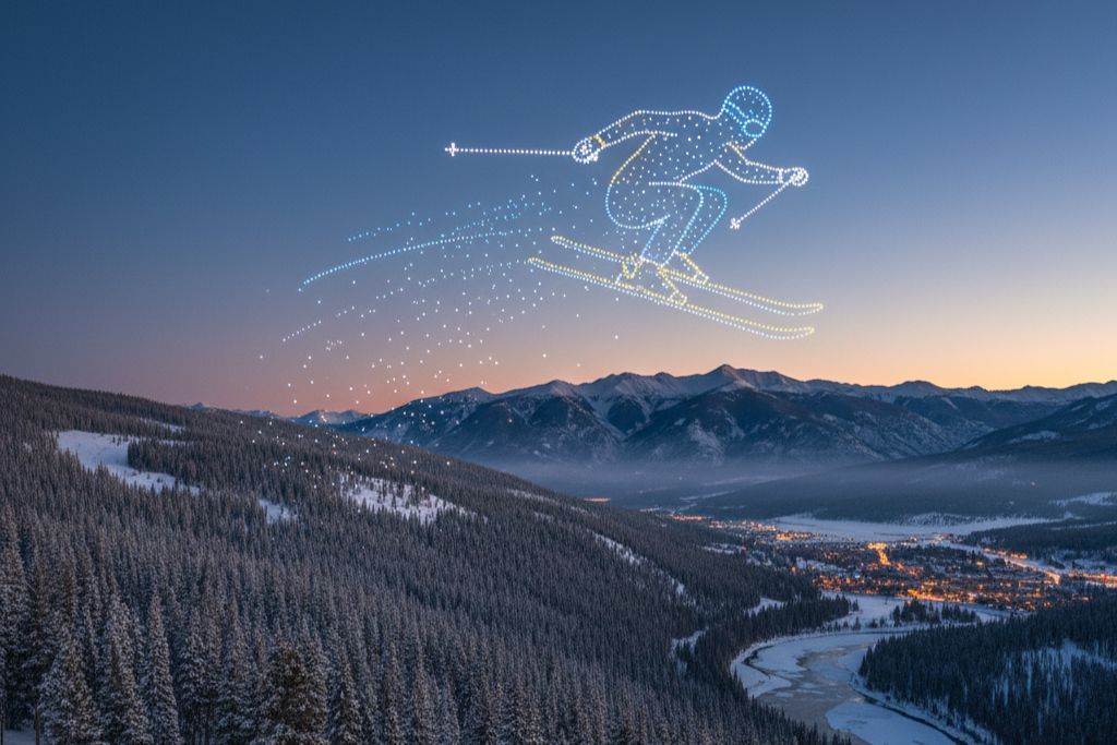 Drone light show in Beaver Creek, Colorado