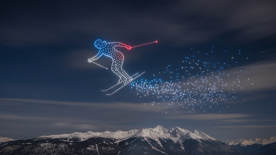 Drone light show in Breckenridge, Colorado
