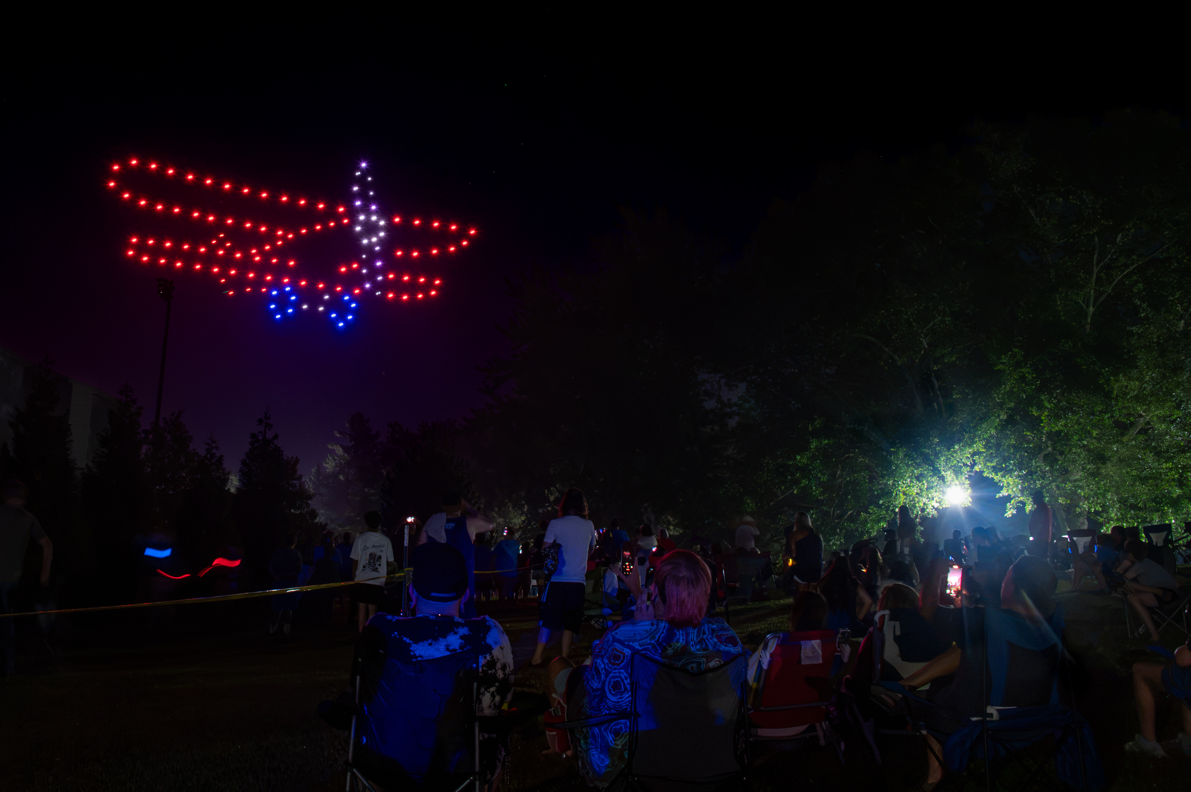 Drone light show in Columbus, Ohio