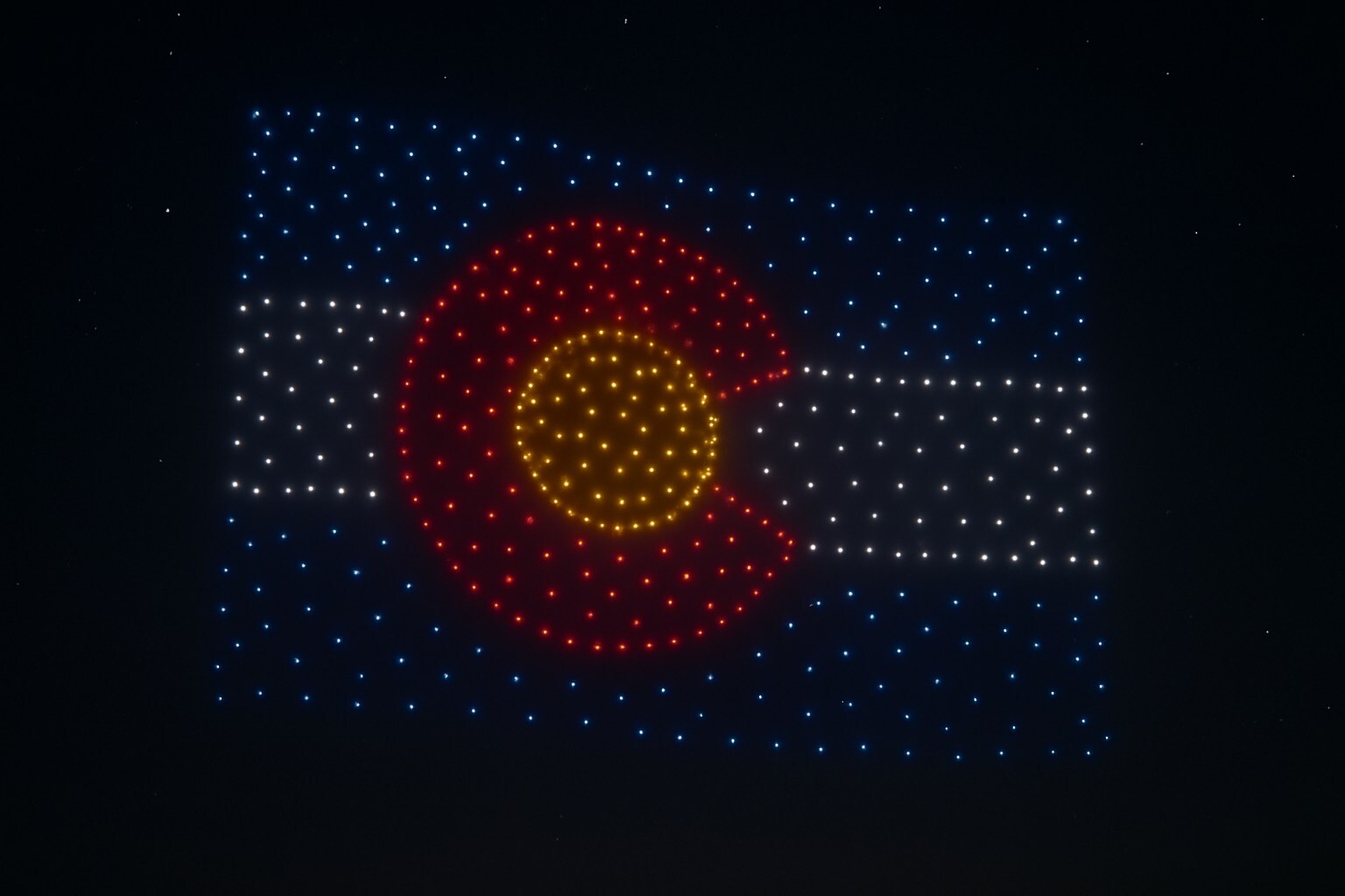 Drone light show in Denver, Colorado