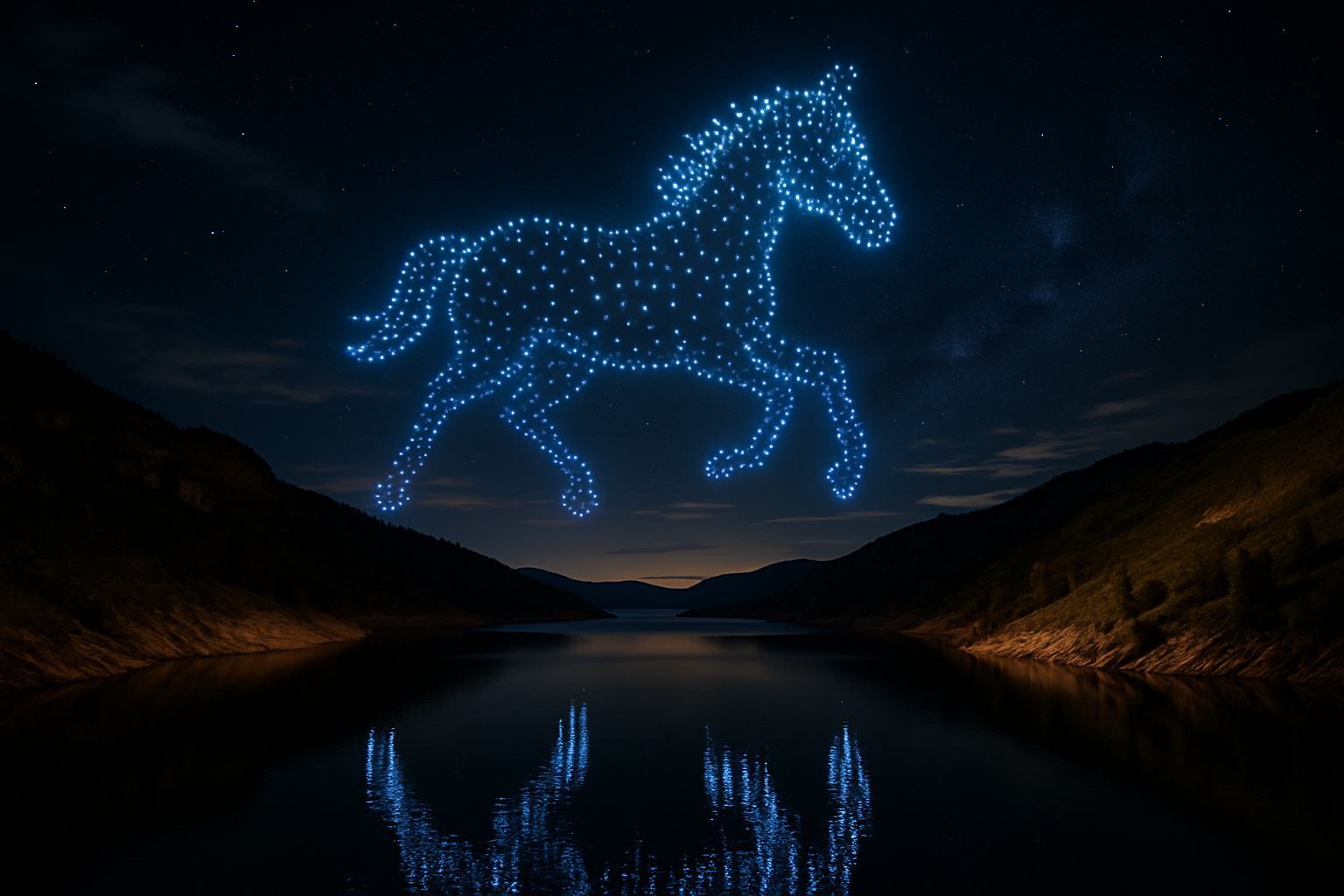 Drone light show in Fort Collins, Colorado