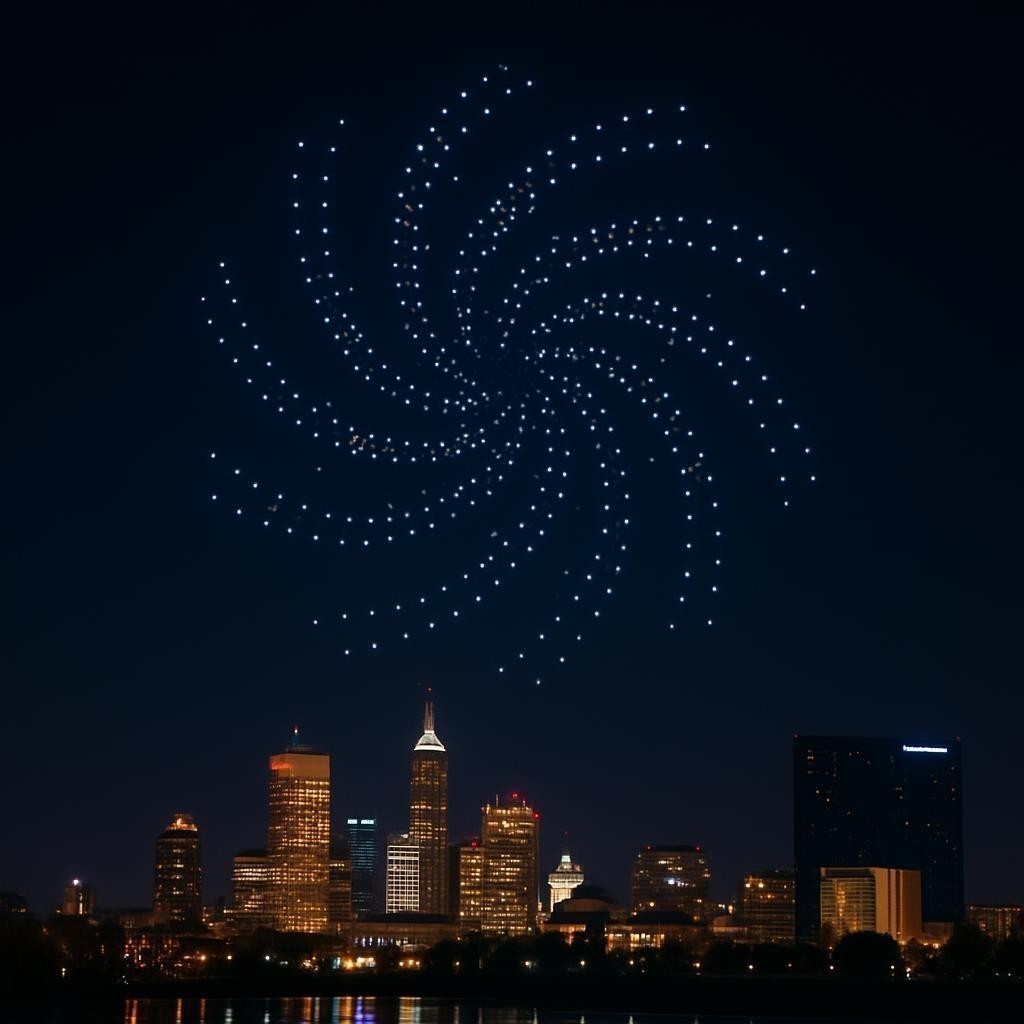 Drone light show in Indianapolis, Indiana