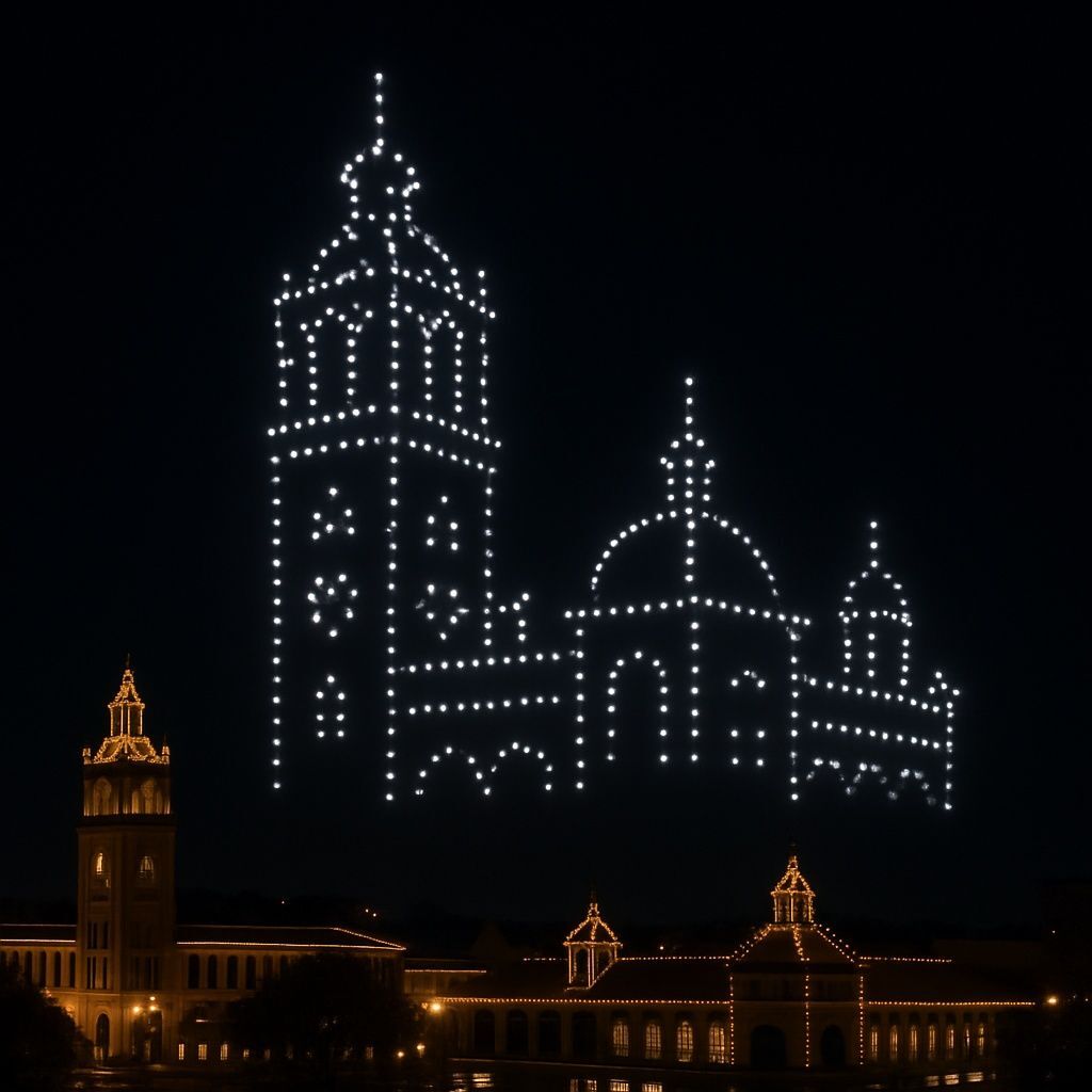 Drone light show in Kansas City, Missouri