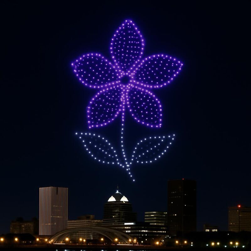 Drone light show in Rochester, New York