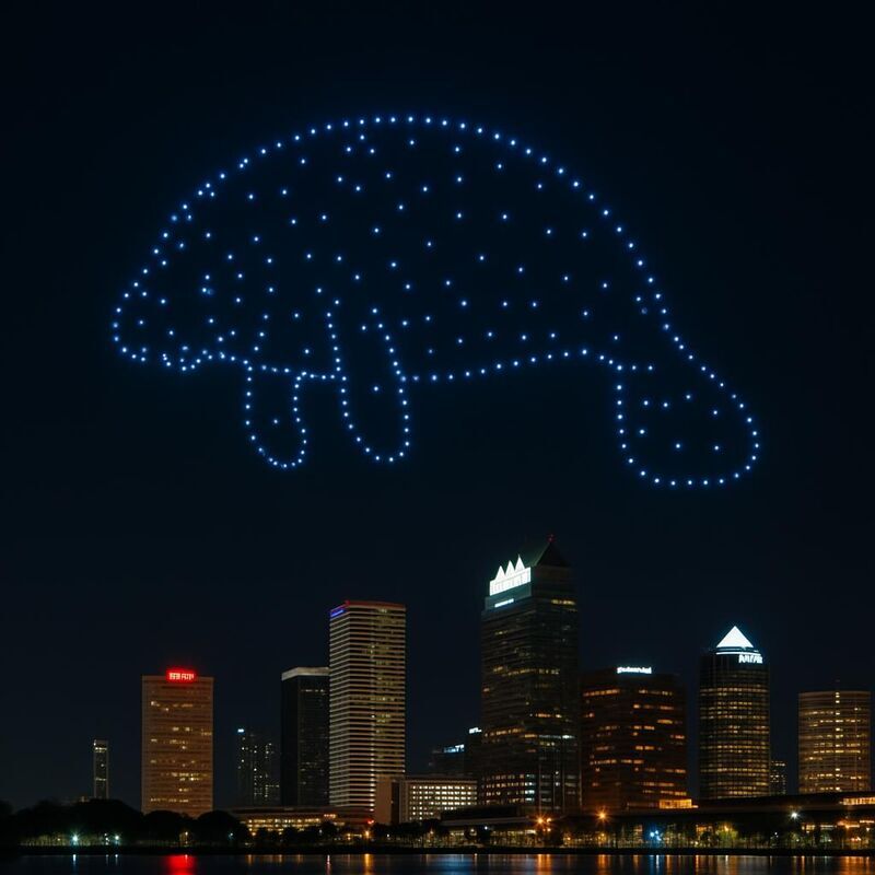 Drone light show in Tampa, Florida