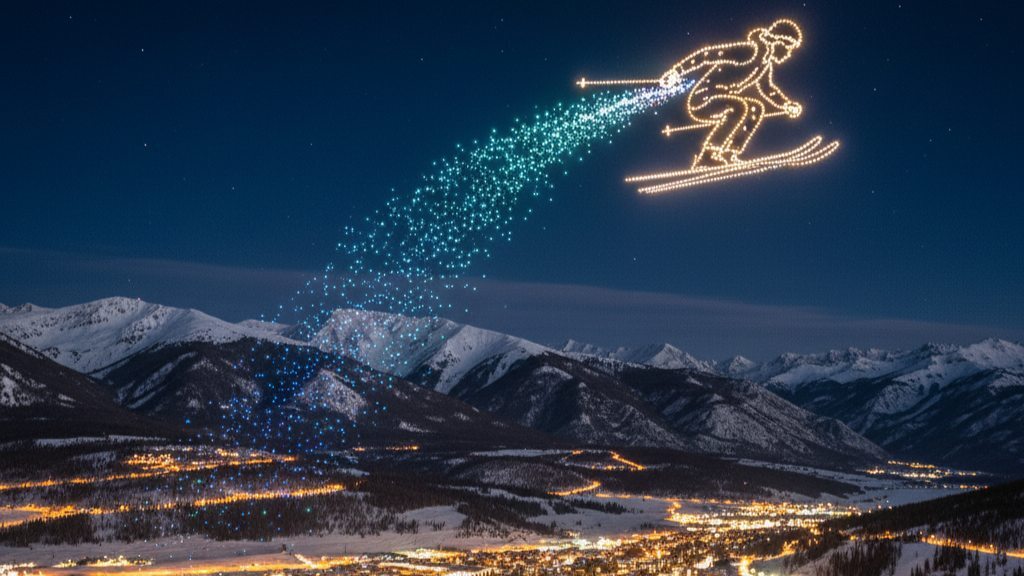 Drone light show in Telluride, Colorado