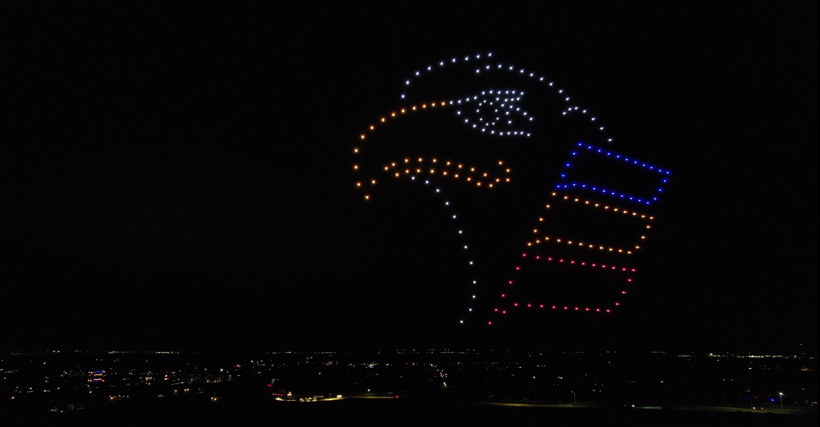Colorado Eagles drone light show in Windsor, Colorado
