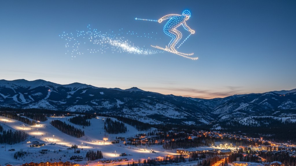 Drone light show in Winter Park, Colorado